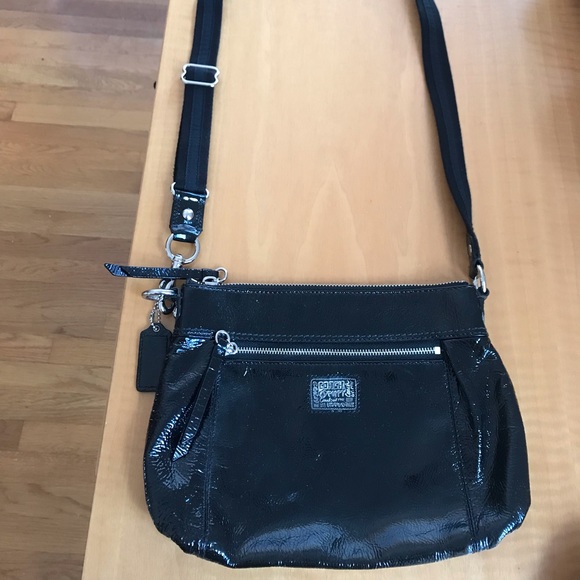 Black leather Coach side body bag - Picture 2 of 4